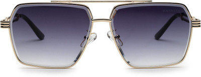 Hashtag eyewear Rectangular Sunglasses(For Men & Women, Green)