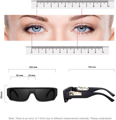 ALFATOORE Rectangular Sunglasses(For Boys & Girls, Black)