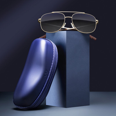 VINCENT CHASE by Lenskart Rectangular Sunglasses(For Men & Women, Blue)