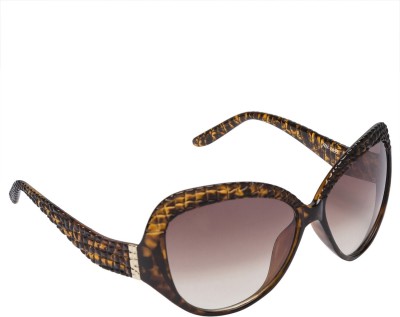 Cristiano Ronnie Butterfly Sunglasses(For Women, Brown)