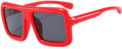 Augen Over-sized Sunglasses(For Men & Women, Black)