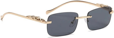 RAMESHTA Rectangular Sunglasses(For Men & Women, Black)