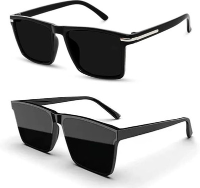 HONUFU EYEWEAR Wayfarer Sunglasses(For Men & Women, Black)