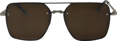 PRASU Aviator Sunglasses(For Men, Brown)