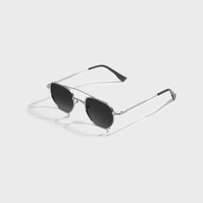 SAM AND MARSHALL Retro Square Sunglasses(For Men & Women, Black)