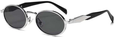 Being Better Oval Sunglasses(For Men & Women, Black)