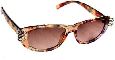 UZAK Retro Square Sunglasses(For Girls, Brown)