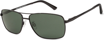 VINCENT CHASE by Lenskart Rectangular Sunglasses(For Men, Green)