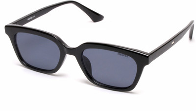 MESPEE Rectangular Sunglasses(For Men & Women, Black)