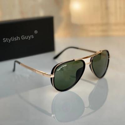 STYLISH GUYS Aviator, Spectacle , Round, Sports Sunglasses(For Men & Women, Green)