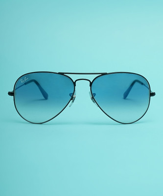 Ray-Ban Aviator Sunglasses(For Men & Women, Blue)