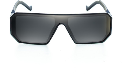 Durer Retro Square Sunglasses(For Men & Women, Black)