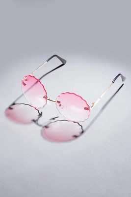 French Crown Round Sunglasses(For Women, Clear)