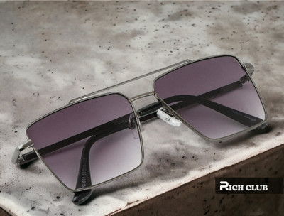 Shade House Retro Square Sunglasses(For Men, Black)