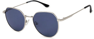 VINCENT CHASE by Lenskart Round Sunglasses(For Men & Women, Blue)