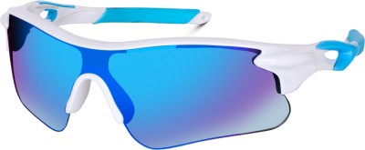 Shade House Wrap-around Sunglasses(For Men, Blue)