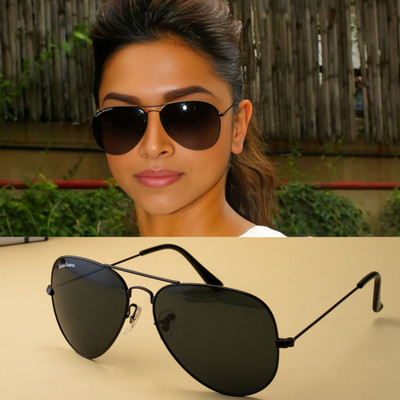 LOUIS KOUROS Aviator Sunglasses(For Men & Women, Black)