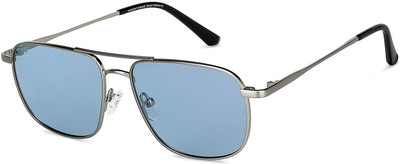 VINCENT CHASE by Lenskart Rectangular Sunglasses(For Men & Women, Blue)