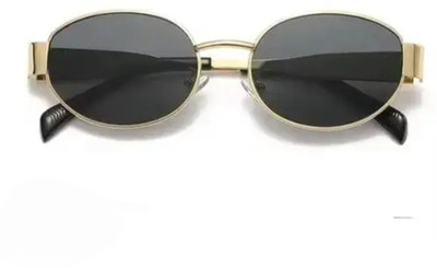 ALFATOORE Round Sunglasses(For Men & Women, Black)