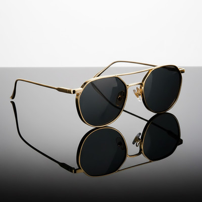 DKERAOD Round Sunglasses(For Men & Women, Black)