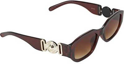 CREATURE Rectangular Sunglasses(For Women, Brown)