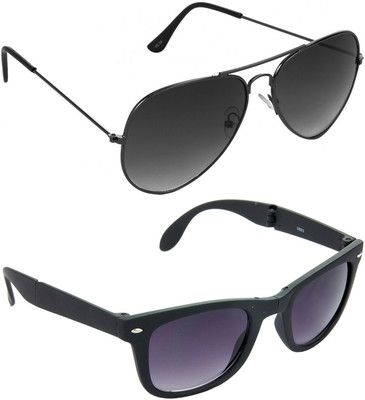 Redleaf Aviator, Wayfarer Sunglasses(For Men, Grey)