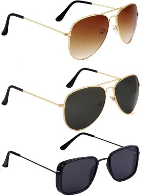 just style Wayfarer, Aviator Sunglasses(For Boys & Girls, Black, Brown)