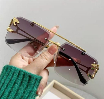 Puerto Rectangular Sunglasses(For Men & Women, Grey)