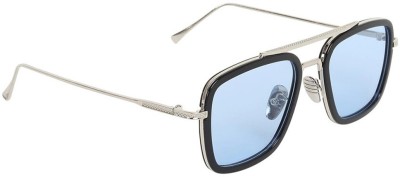 elegante Retro Square, Rectangular Sunglasses(For Men & Women, Blue)