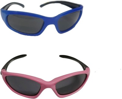 Top Trick Cat-eye Sunglasses(For Boys & Girls, Black)