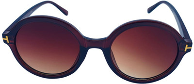LARQ Round Sunglasses(For Men & Women, Brown)