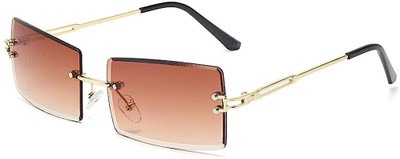 Eyenaks Rectangular Sunglasses(For Men & Women, Brown)