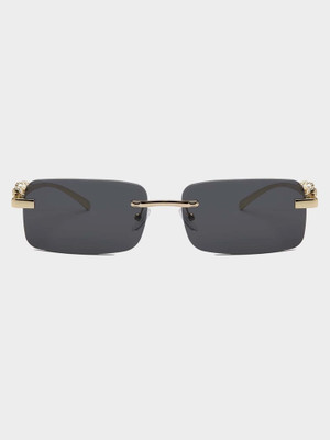 Dyana Core Rectangular Sunglasses(For Men & Women, Black)