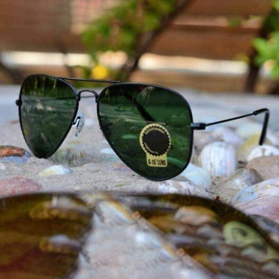 Dark Romance Aviator Sunglasses(For Men, Green)