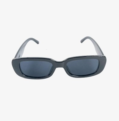 Flacson Rectangular Sunglasses(For Men & Women, Black)