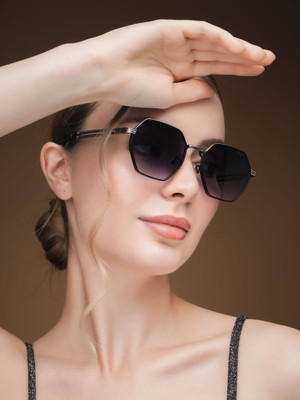 IDOR Retro Square Sunglasses(For Men & Women, Blue)