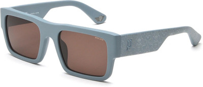 Police Rectangular Sunglasses(For Men, Brown)