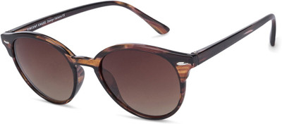 VINCENT CHASE by Lenskart Round Sunglasses(For Men & Women, Brown)