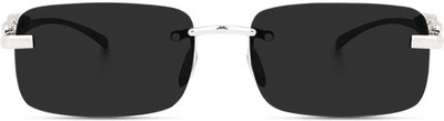 ALPHA MART Shield Sunglasses(For Men & Women, Black)