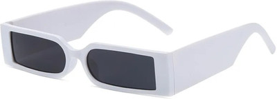 Augen Rectangular Sunglasses(For Men & Women, Black)