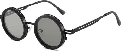 BRYXO Round Sunglasses(For Men & Women, Black)