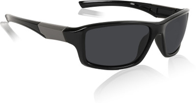 Park Line Rectangular Sunglasses(For Men & Women, Black)