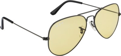 Ted Smith Aviator Sunglasses(For Men & Women, Yellow)