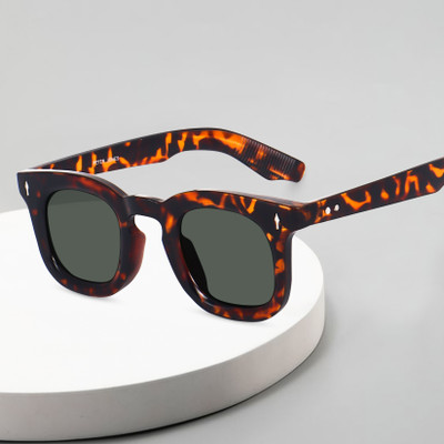 PETER JONES Retro Square Sunglasses(For Men & Women, Brown)