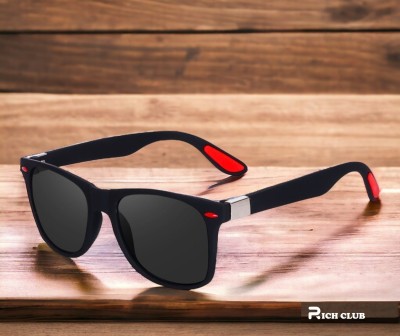 Rich Club Wayfarer Sunglasses(For Boys & Girls, Black)