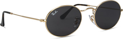 Ray-Ban Oval Sunglasses(For Men & Women, Grey)