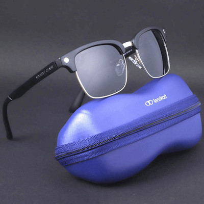 VINCENT CHASE by Lenskart Clubmaster Sunglasses(For Men & Women, Grey)