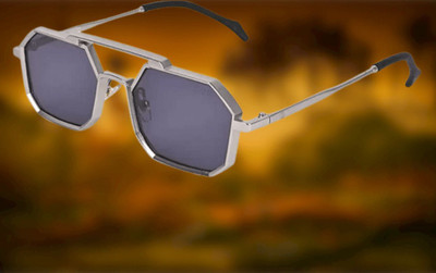 Zadinga Retro Square Sunglasses(For Men & Women, Black)