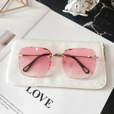 The Magnifique Retro Square Sunglasses(For Women, Golden, Pink)