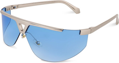 Hashtag eyewear Rectangular Sunglasses(For Men & Women, Blue)